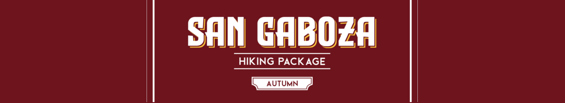 San Gaboza 하이킹패키지 Autumn edition 대표 이미지