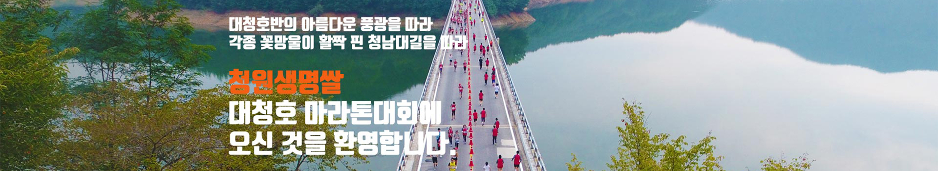청원생명쌀 대청호 마라톤 대회 대표 이미지